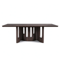  solid pine dining table with distressed finish front view