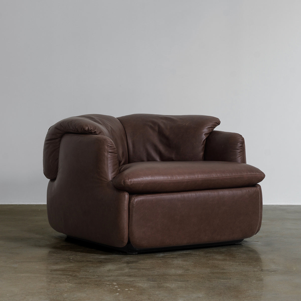Jimi Low-Profile Lounge Armchair — Dark Brown
