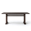 Distressed Wood Dining Table, Rustic Solid Wood Veneer Kitchen and Writing Desk