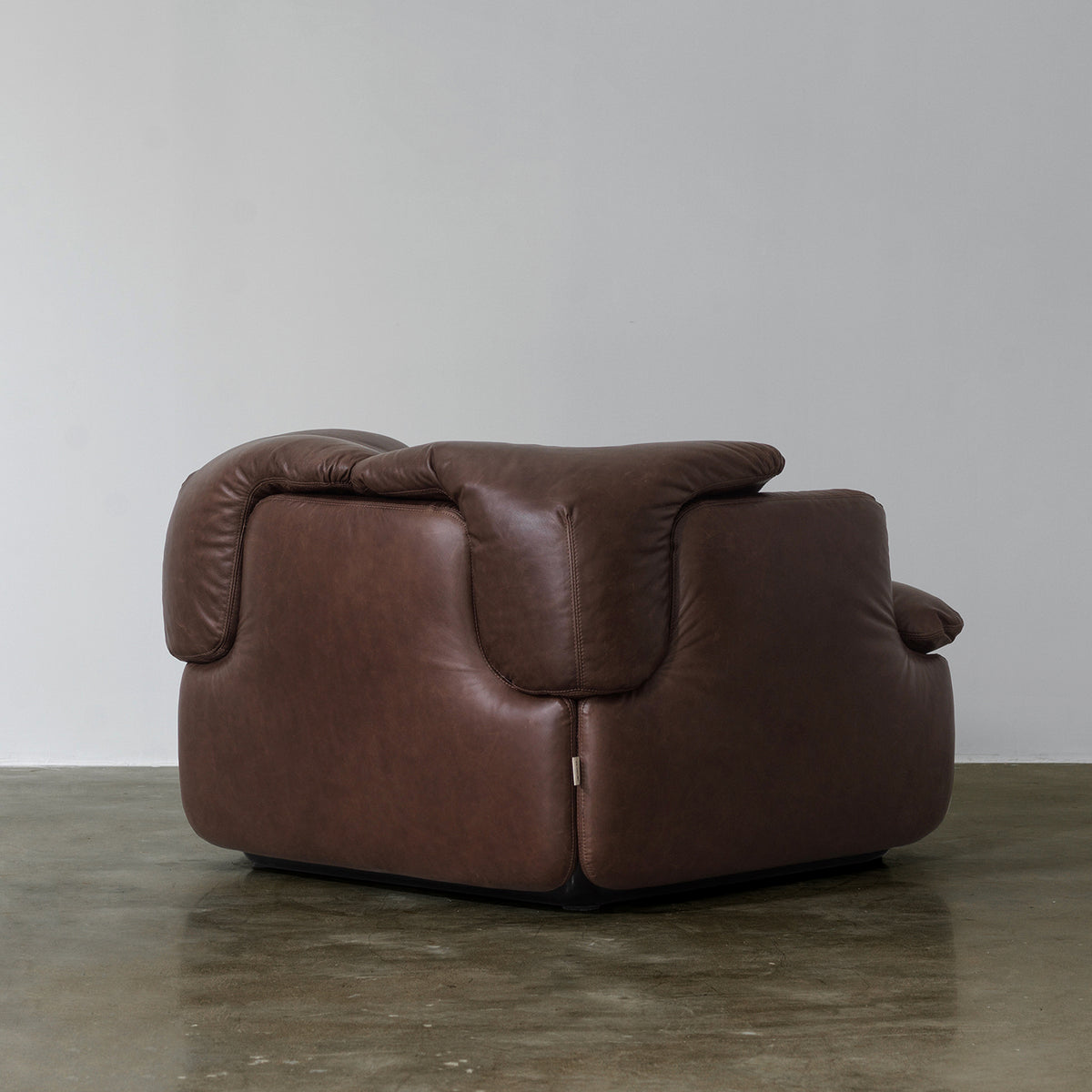 Jimi Low-Profile Lounge Armchair — Dark Brown