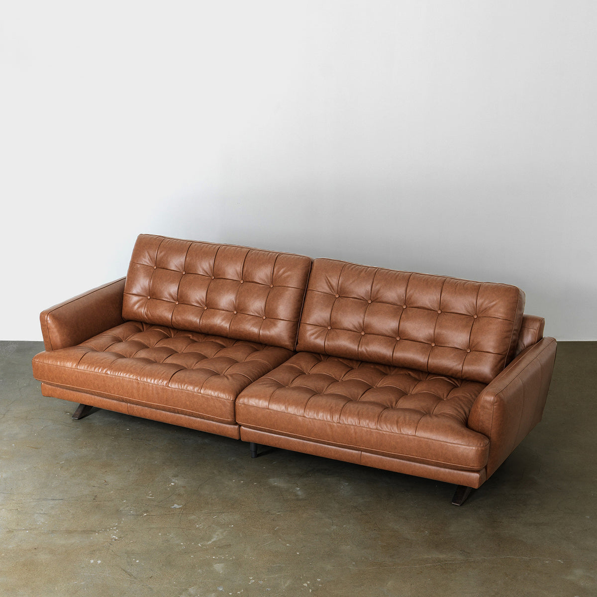Top-Grain Leather Sofa with Down & Foam Seat Cushions | Customizable
