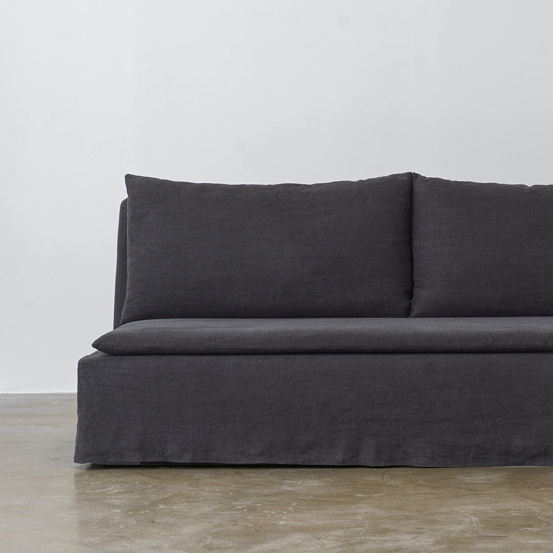 Minimalist 100% Linen Sofa with Removable Covers | 200 cm