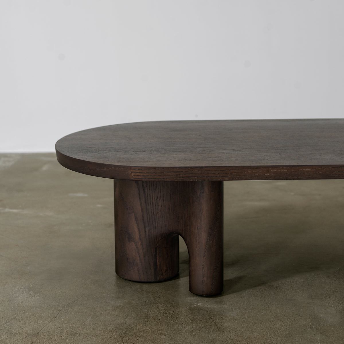 Vintage Distressed Wood Coffee Table - Rectangular Low Table with Solid Timber Legs