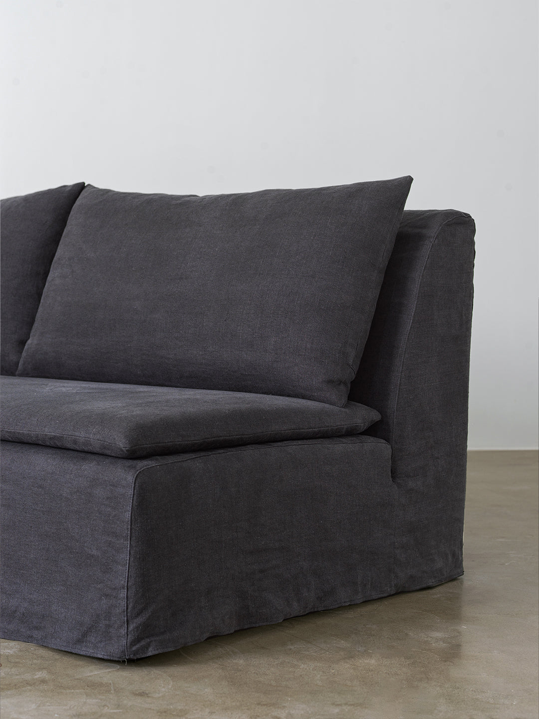 Minimalist 100% Linen Sofa with Removable Covers | 200 cm