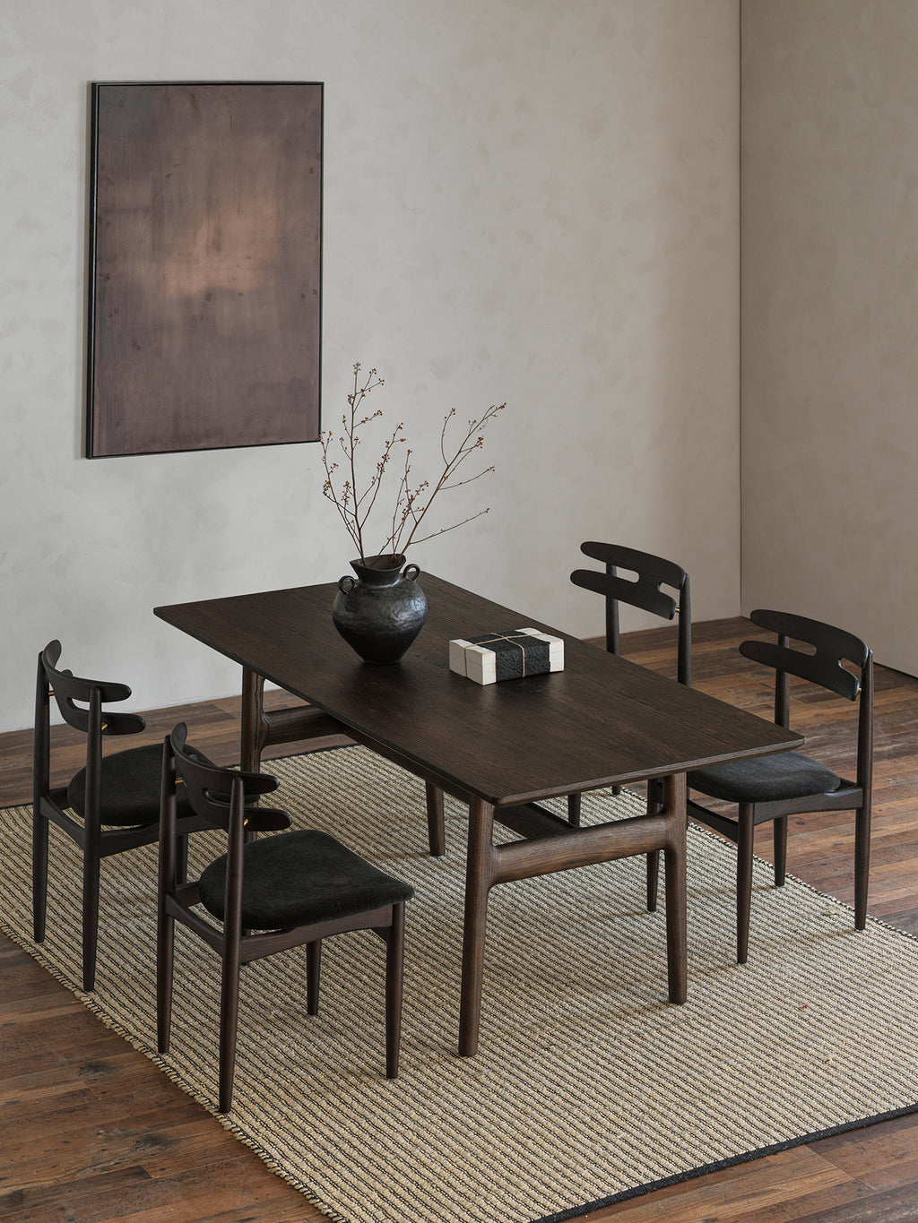 实木餐桌｜现代中古餐厅长桌