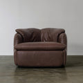 Jimi Low-Profile Lounge Armchair — Dark Brown
