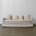 Cotton-Linen Sofa with Fully Removable Washable Covers & Down-Filled Seat Cushions